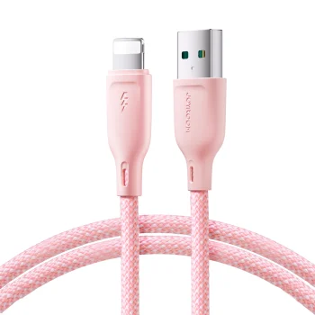 Joyroom S-A34 USB-A uz Lightning kabelis 3A 1m, Rozā