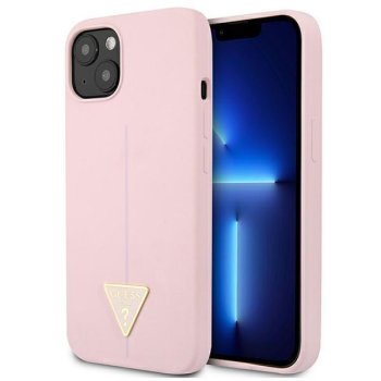 Guess iPhone 13 mini Case Silicone Triangle Purple