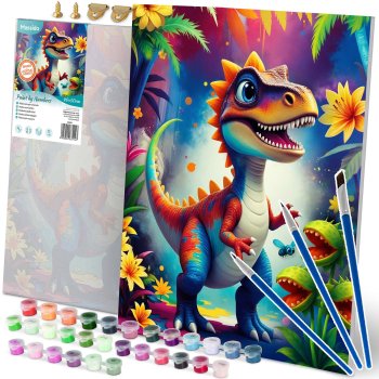 Massido Dino Paint by Numbers, 40x50 cm