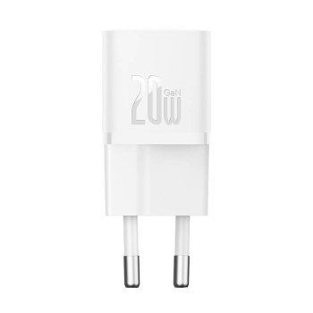 Tīkla lādētājs Baseus GaN5 20W, balts