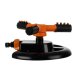 Gardlov 3-Arm Rotating Garden Sprinkler, Black/Orange