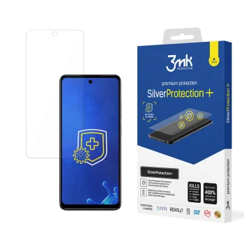 Motorola Moto E14 3MK Silver Protect+ Antibacterial Screen Protector | Antibakteriāla Telefona Aizsargplēve