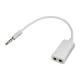 Maclean MCTV-580 audio sadalītājs 3,5 mm minijack uz 2x 3,5 mm, balts