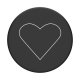 Popsockets 2 White Heart Black turētājs un telefona statīvs