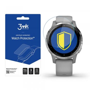 Garmin Vivoactive 4S Aizsargplēve uz Visu Ekrānu, 3 gab. | 3MK ARC+ Protective Film Rounded Fullscreen Watch Protector