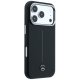 Mercedes Leather Semi Wrap Iconic Line MagSafe vāciņš iPhone 17 Pro Max Melns