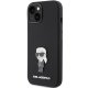 Karl Lagerfeld iPhone 15 Case Silicone Ikonik Metal Pin, Black