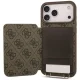 Guess 4G vāciņš iPhone 18 Pro Max / 17 Pro Max ar karšu nodalījumiem, brūns