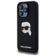 Чехол Karl Lagerfeld Silicone Karl Head Print MagSafe для iPhone 15 Pro, черный