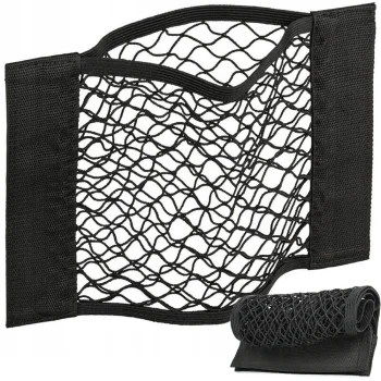Stiprs bagāžnieka organizators tīkls ar liplenti 25x25 cm, melns