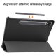 Samsung Galaxy Tab S9 (SM-X710, SM-X716B) Trifold Stand PU Leather Cover Case, Black