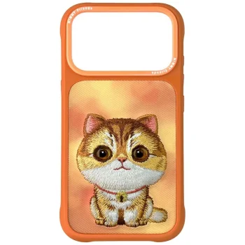 Nimmy Big Eyed Pet 2.0 kaķa vāciņš iPhone 17 Pro Max – oranžs | Phone Case Cover