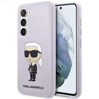 Чехол Karl Lagerfeld для Samsung Galaxy S23+ Silicone Ikonik, фиолетовый