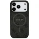 Guess 4G Ring Classic Logo MagSafe vāciņš iPhone 17 Pro, melns