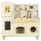 Kids Wooden Play Kitchen with Sound, Light and Water Faucet, 90 cm, Beige