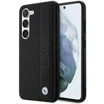 Чехол BMW BMHCS23M22RDPK Leather Textured & Stripe для Samsung Galaxy S23+ черный