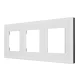Trīsvietīgs stikla rāmis Maclean MCE731W, 228 x 86 mm, balts