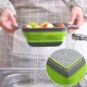 Складной дуршлаг из пластика и силикона, корзина для мытья...