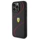 Ferrari Twist Metal Logo Case for iPhone 15 Pro Max - Black
