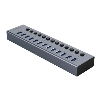 Orico BT2U3-13AB USB centrmezgls ar 13x USB-A 3.0 portiem, pelēks