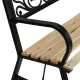 Koka dārza sols ar atzveltni 122x88,5x55,5 cm Sofotel Ivy