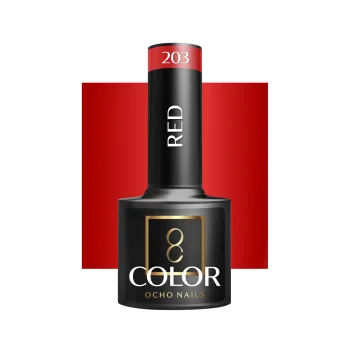 Ocho Nails hibrīda nagu laka Red 203, sarkana, 5 g
