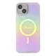 Guess iPhone 15 Plus vāciņš IML Iridescent MagSafe, rozā