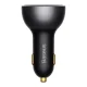 Baseus digitālais ātrais auto lādētājs ar displeju USB-A / USB-C PD3.1 140W melns + USB-C kabelis Baseus Superior...