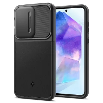 Spigen Optik Armor vāciņš Samsung Galaxy A55 5G - Melns | Phone Case Cover Black