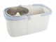 360° Spin Mop and Bucket Set with 2 Microfiber Pads, Ecru