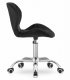 Avola Swivel Velvet Office Chair with Wide Backrest, Black
