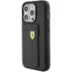Ferrari iPhone 15 Pro vāciņš Grip Stand Metal Logo, melns