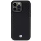 BMW iPhone 15 Pro Max Case Leather Diamond Pattern, Black