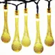 Solar garden string lights, 100 LED bulbs, 10 m, warm white, black