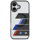 Чехол BMW M IML Metal Buttons Tricolor Lines MagSafe для iPhone 17 Серый