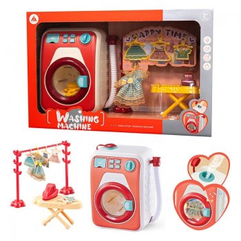 Bērnu rotaļu komplekts drēbju mazgāšanai, rotaļu veļas mašīna | Kids Laundry Set Mini Toy Appliance Set