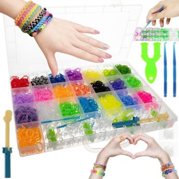 Kruzzel DIY Rubber Band Bracelet Making Kit XXL, 4400 pcs