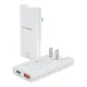 Сетевое зарядное устройство Choetech PD6011 65W GaN USB-C + USB-A, Белое