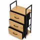 Skapītis ar 3 auduma atvilktnēm ModernHome, 59 x 24 x 81 cm