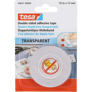 Divpusējā līmlente Tesa 64621, 10 m x 12 mm, caurspīdīga