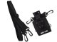 Tactical Walkie Talkie Holster and Radio Pouch with Shoulder Strap, Black