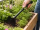DIVODV Hand Garden Hoe, 30 cm, Metal/Plastic, Black/Green