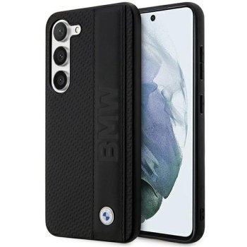 Samsung Galaxy S23+ Plus (SM-S916) BMW Leather Textured & Stripe Case Cover (BMHCS23M22RDPK), Black | Telefona Maciņš...