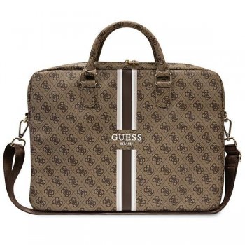Guess 4G Printed Stripes bag for a 16" laptop - brown