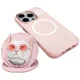 Nimmy iPhone 16 Pro Max vāciņš Glasses Cool Cat MagSafe, rozā