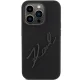 Karl Lagerfeld Silicone Karl Script vāciņš Apple iPhone 15 Pro, Melns
