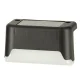 Outdoor LED Solar Stair Lights with Dusk Sensor, 8 Pcs, Black