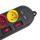 Сетевой фильтр Maclean MCE229 B, 4 розетки, 2xUSB, 1.5м, Черный