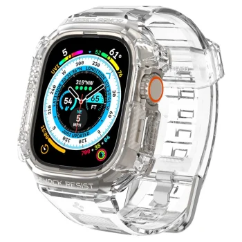 Чехол с ремешком Spigen Rugged Armor Pro для Apple Watch Ultra 49mm, прозрачный