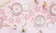 Светло-розовый баннер со звездами Baby Shower, 290x16,5 см